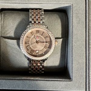 MICHELE Watch 2 tone rose gold w/ diamonds